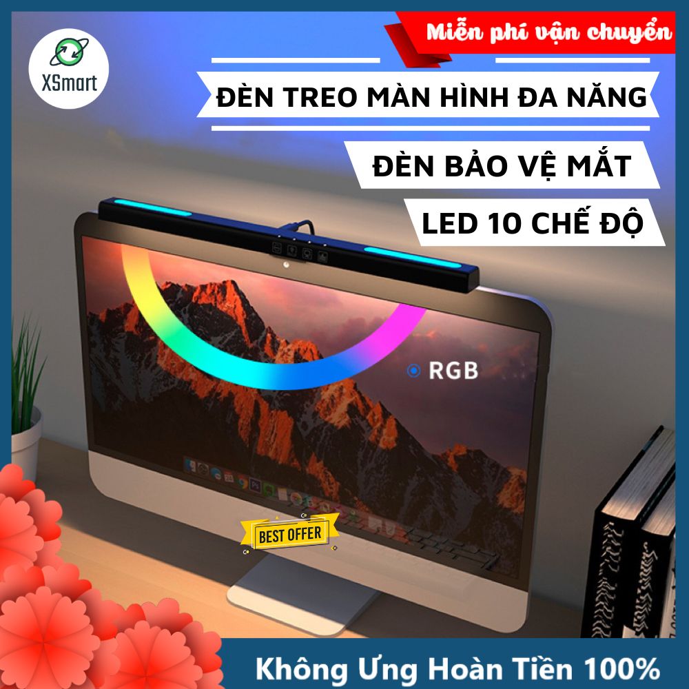 Đèn Treo Màn Hình T301 Bảo Vệ Mắt Tích Hợp Thêm Đèn Decor Với 10 Độ LED RGB-Hàng Chính Hãng