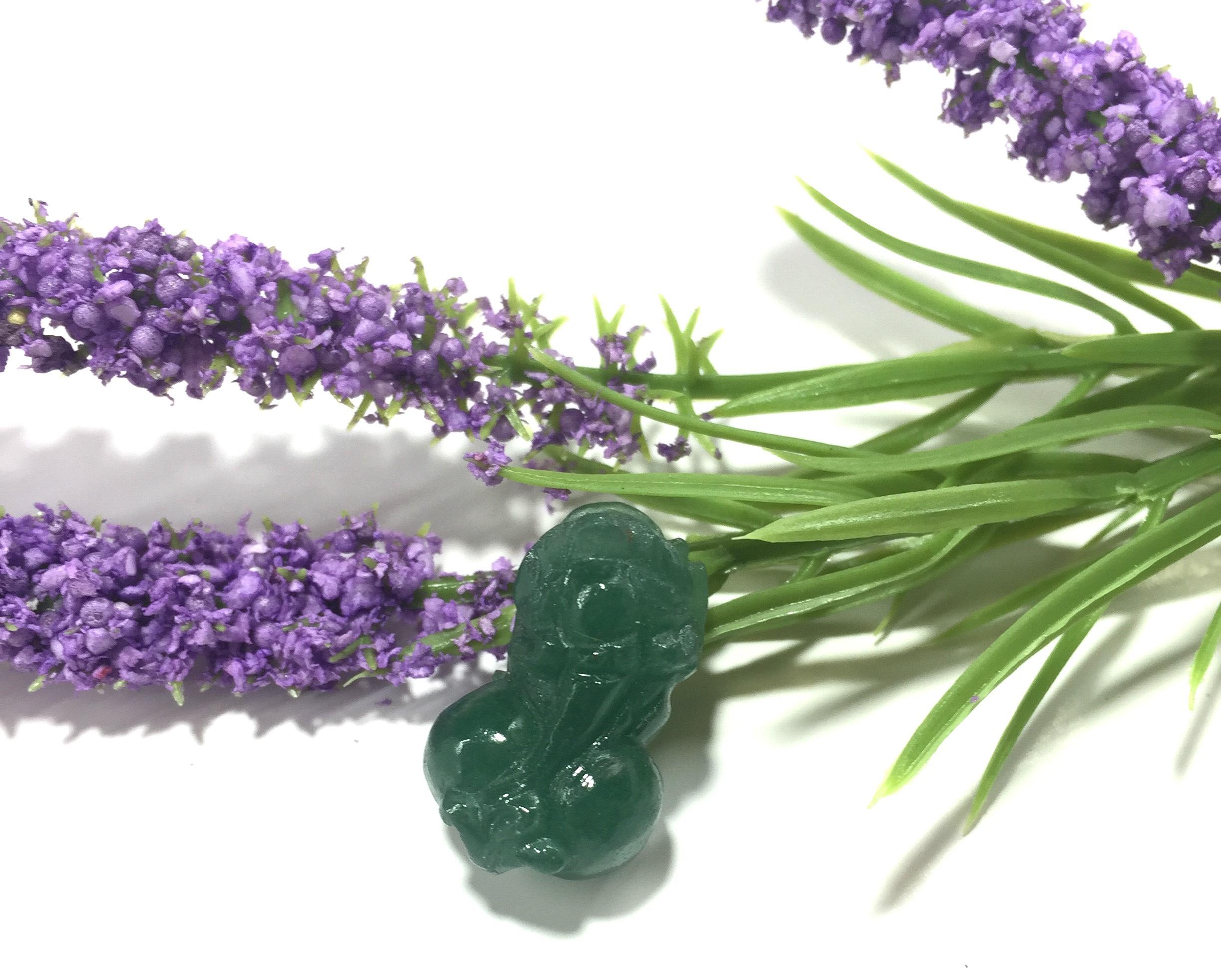 Mặt Dây Chuyền Tỳ hưu Phong Thủy Đá Aventurine Thiên Nhiên - Có Móc Bạc và Dây Đeo Cổ