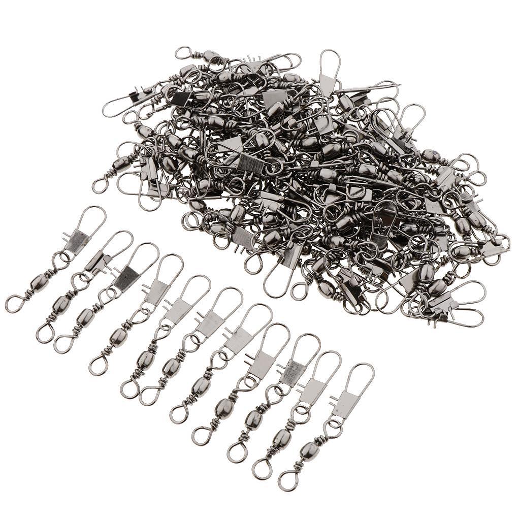 100pcs Ball Bearing Swivel Fishing Swivel with Knob 5B