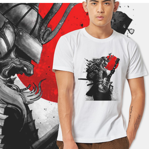 Áo phông Samurai chơi Guitar áo unisex cực chất