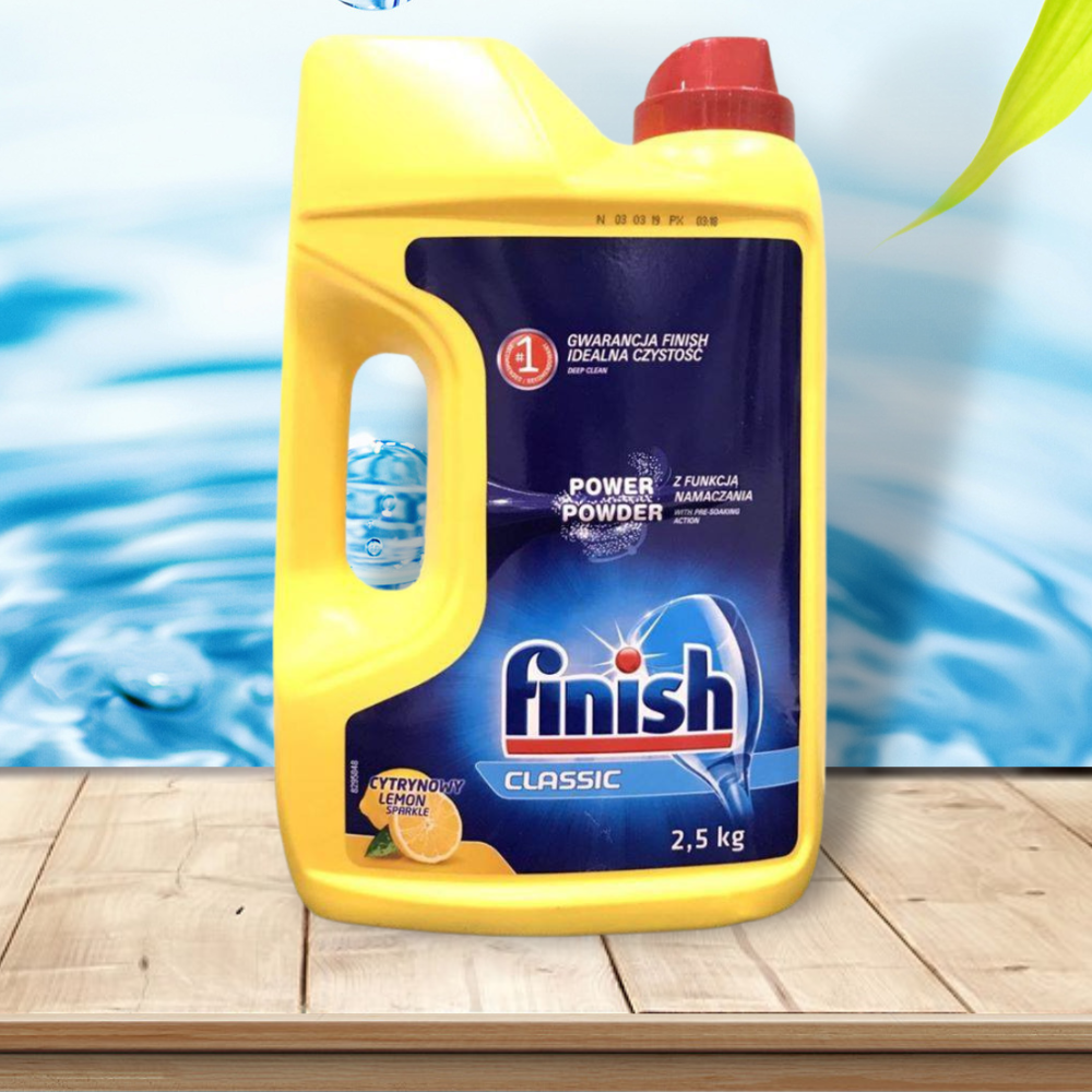 COMBO FINISH: Bột rửa bát Finish 2.5kg + Muối Finish 1.2kg