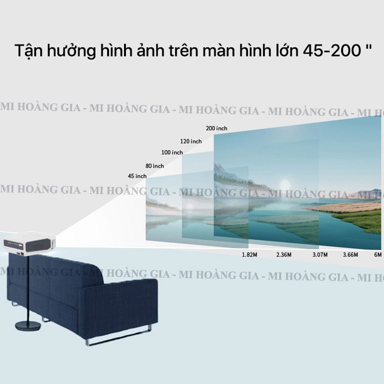 Máy Chiếu Thông Minh Xiaomi Swanfilm XS7 hỗ trợ 4k 1920x1080P Full HD - Hàng nhập khẩu