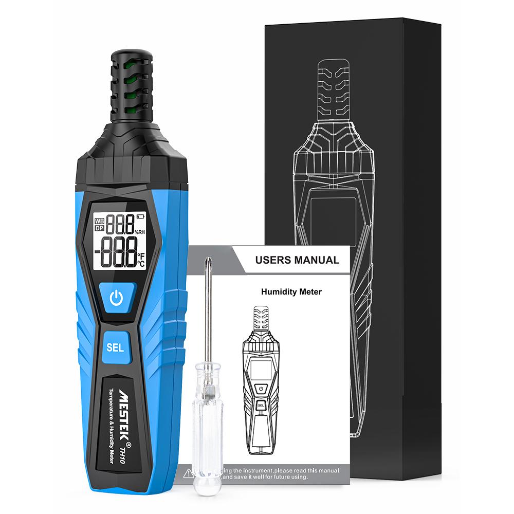 Handheld Digital LCD Display Temperature and Humidity Monitoring Meter Multifunctional Hygrothermograph ℃ and ℉ Switchable