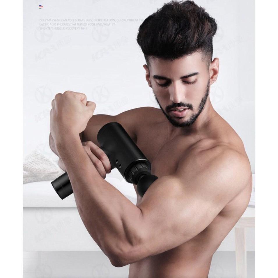 MÁY MASSAGE CẦM TAY NHIỀU ĐẦU CHO NHIỀU VÙNG CƠ THỂ VỚI 6 CẤP ĐỘ ĐA NĂNG
