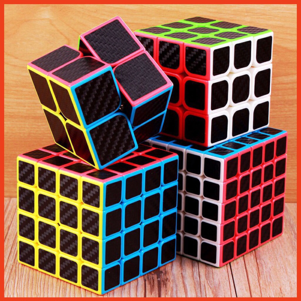 Rubik Carbon cao cấp : 2x2, 3x3, 4x4, 5x5