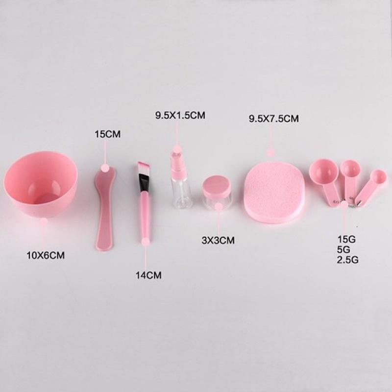 Bộ dụng cụ trộn mặt nạ đắp mặt nạ 9 món