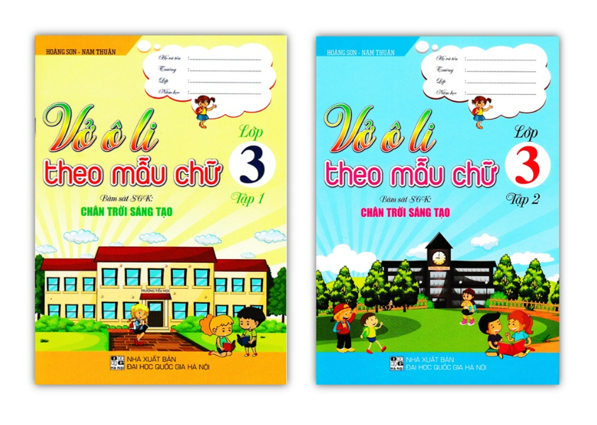 Sách - Combo Vở ô li theo mẫu chữ lớp 3 - tập 1 + 2