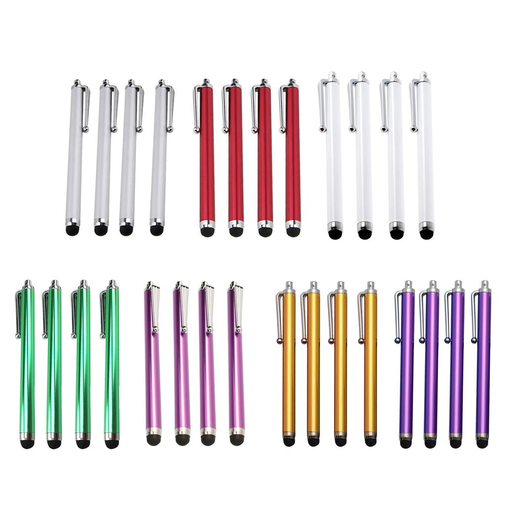 4pcs Universal Touch Screen Stylus High Sensitivity Capacitive Pen Silver