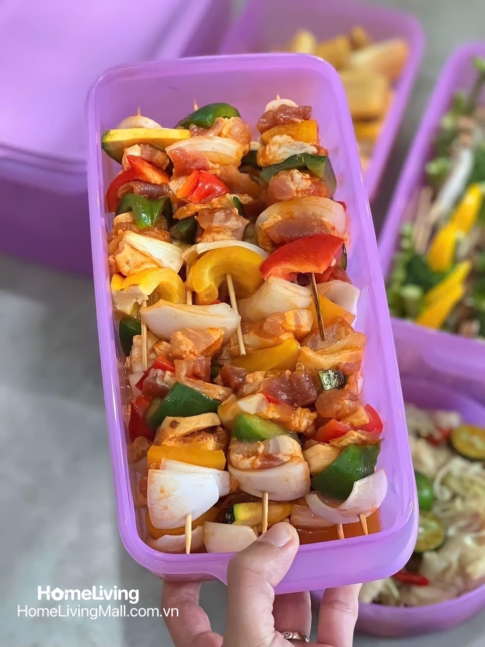 Bộ Trữ Mát & Khô Tupperware Freshia Purple Set 5