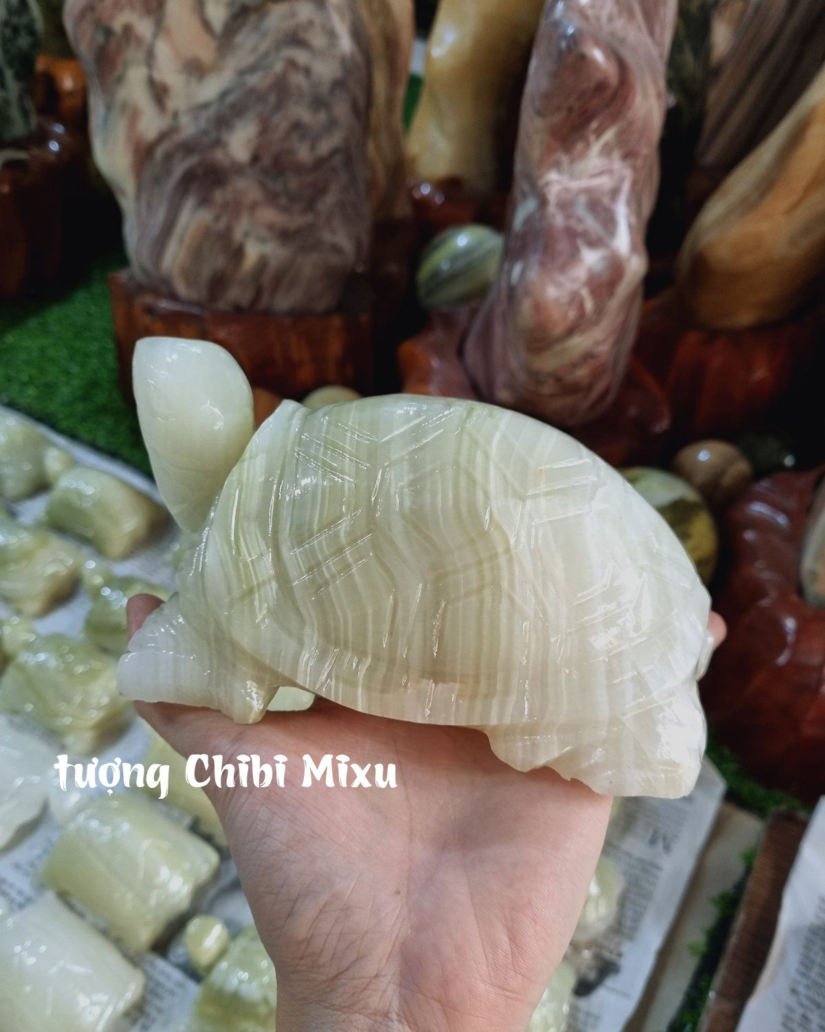 Cụ Rùa bằng đá Pakistan size 15cm