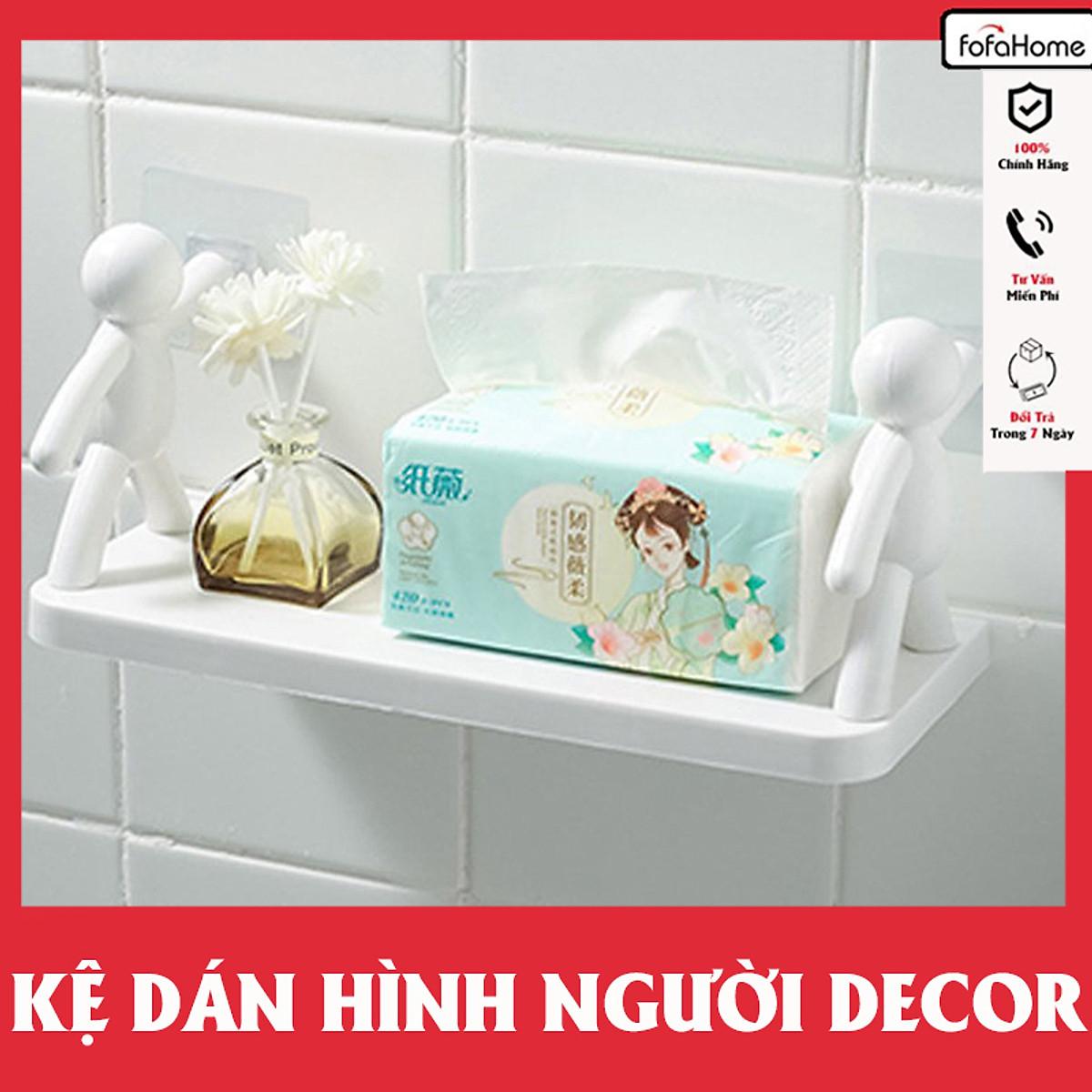 Kệ Dán Tường Đa Năng Hình Người Độc Đáo Nhựa PP An Toàn, Kệ Treo Tường Trang Trí Hình Người Không Cần Khoan