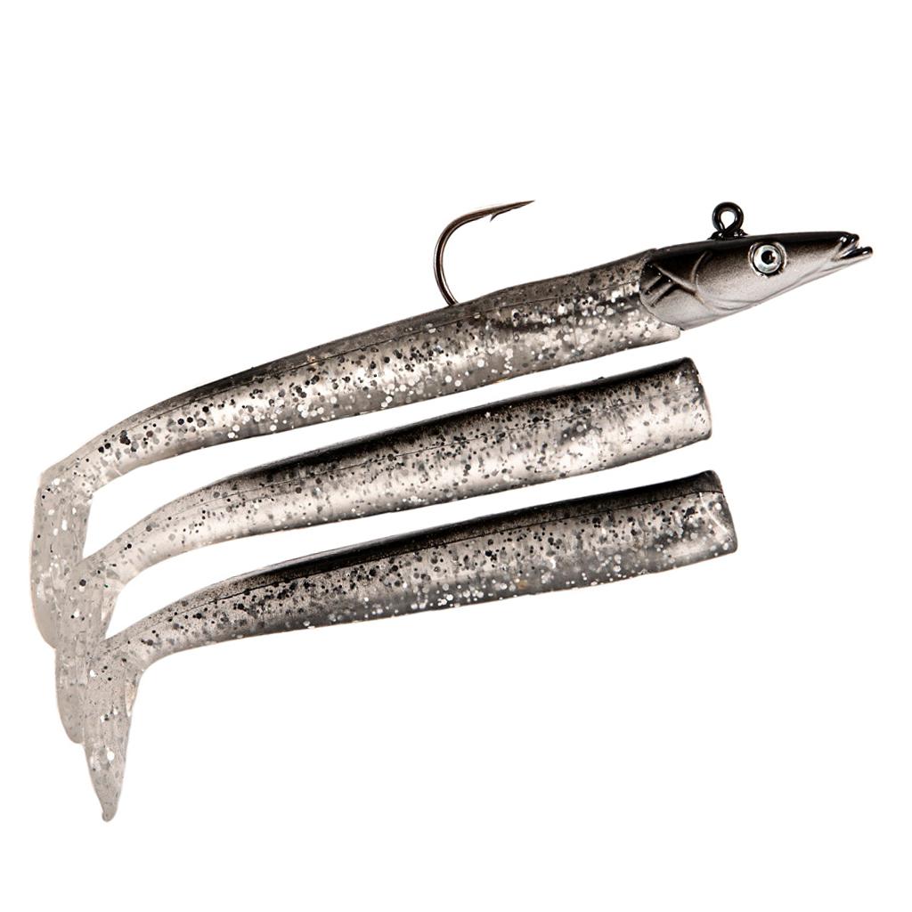 Bait Fishing Lures 22g Jigging Lead Head Jig Fish T Tail Sea Bass Gray