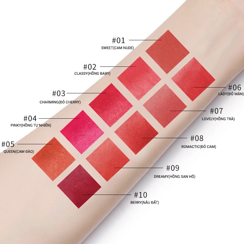 [ QUÀ TẶNG MÀU SON NGẪU NHIÊN ] Son Môi Lì Cao Cấp Loren Lipstick