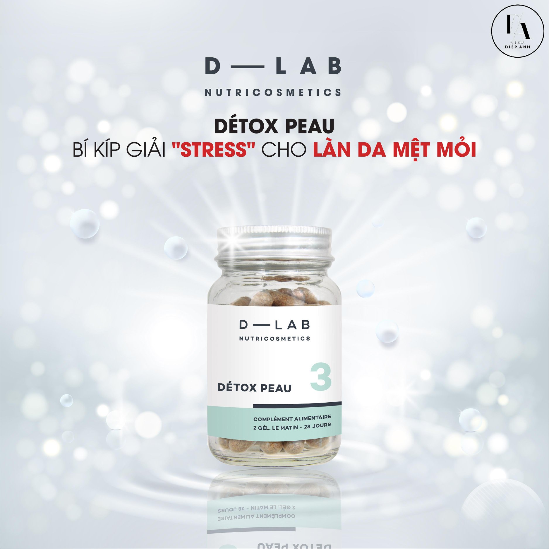 Viên uống D-LAB • Hỗ trợ điều trị mụn • Thanh lọc da • Phục hồi tổn thương • Détox Peau • Skin Detox • Pháp