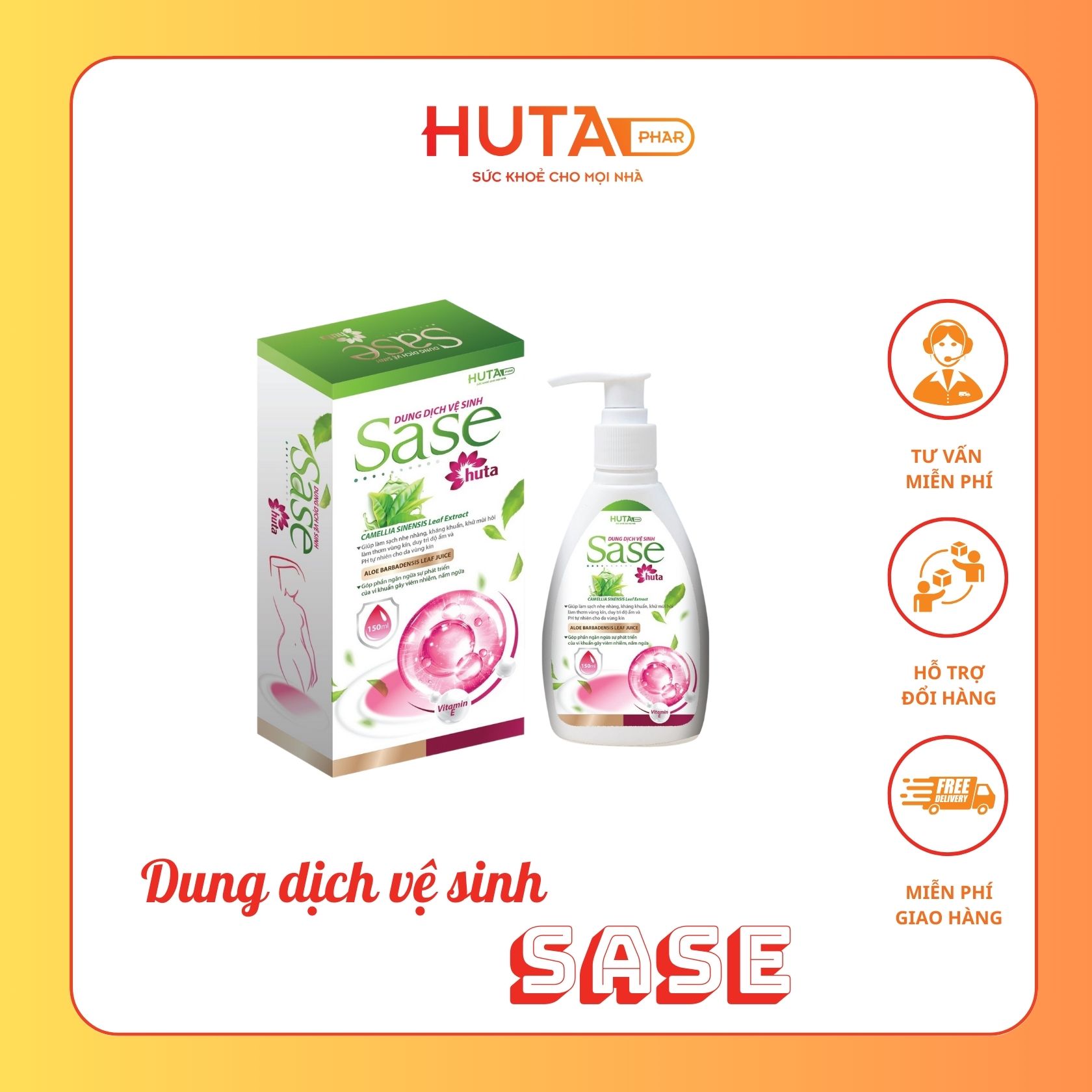 DUNG DỊCH VỆ SINH SASE giúp làm sạch nhẹ nhàng, kháng khuẩn, khử mùi, duy trì độ ẩm và cân bằng độ pH.