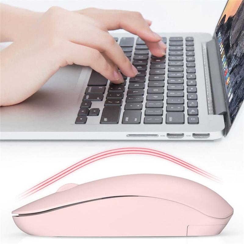 Chuột Wirelesss Bluetooth 2 Trong 1 Không Dây Hai Chế Độ Quang 2.4G Chuột Ergonomic Di Động Sạc Chuột Cho Laptop máy Tính