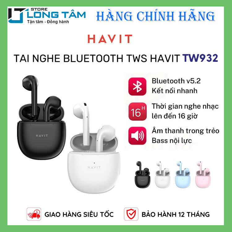 Tai nghe Bluetooth Havit TW 932 - VAT - Hàng chính hãng - Giá Rẻ