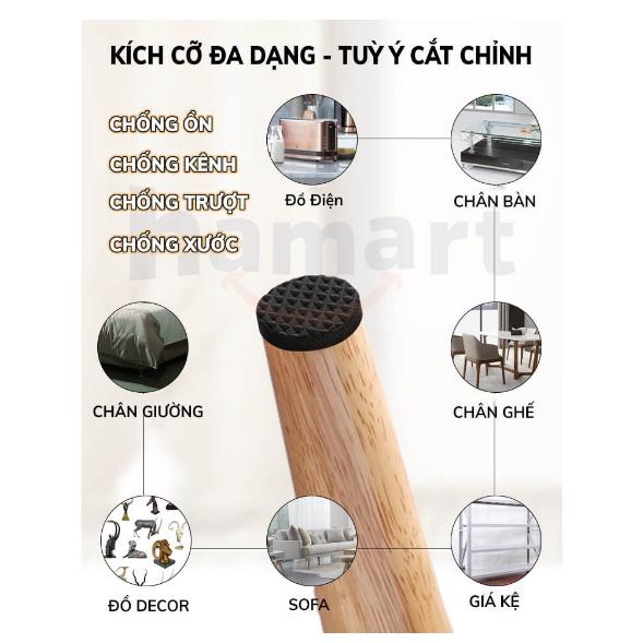Miếng Dán Chân Bàn Ghế Chống Trơn Trượt, Bọc Lót Chân Bàn Ghế Chống Ồn Chống Xước Nền Nhà Duashop