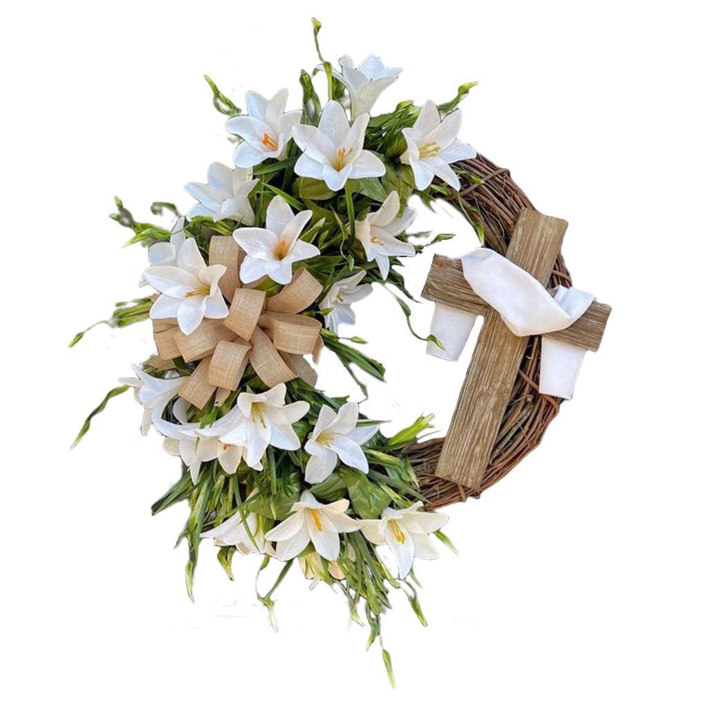 Lịch sử giá Front Door Wreaths Easter Wreath with Cross for ...