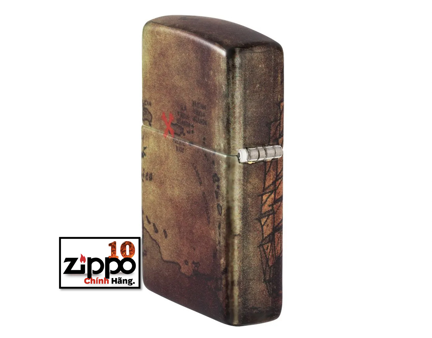 Bật lửa Zippo 49355 Zippo Pirate Ship Design - Chính hãng 100%