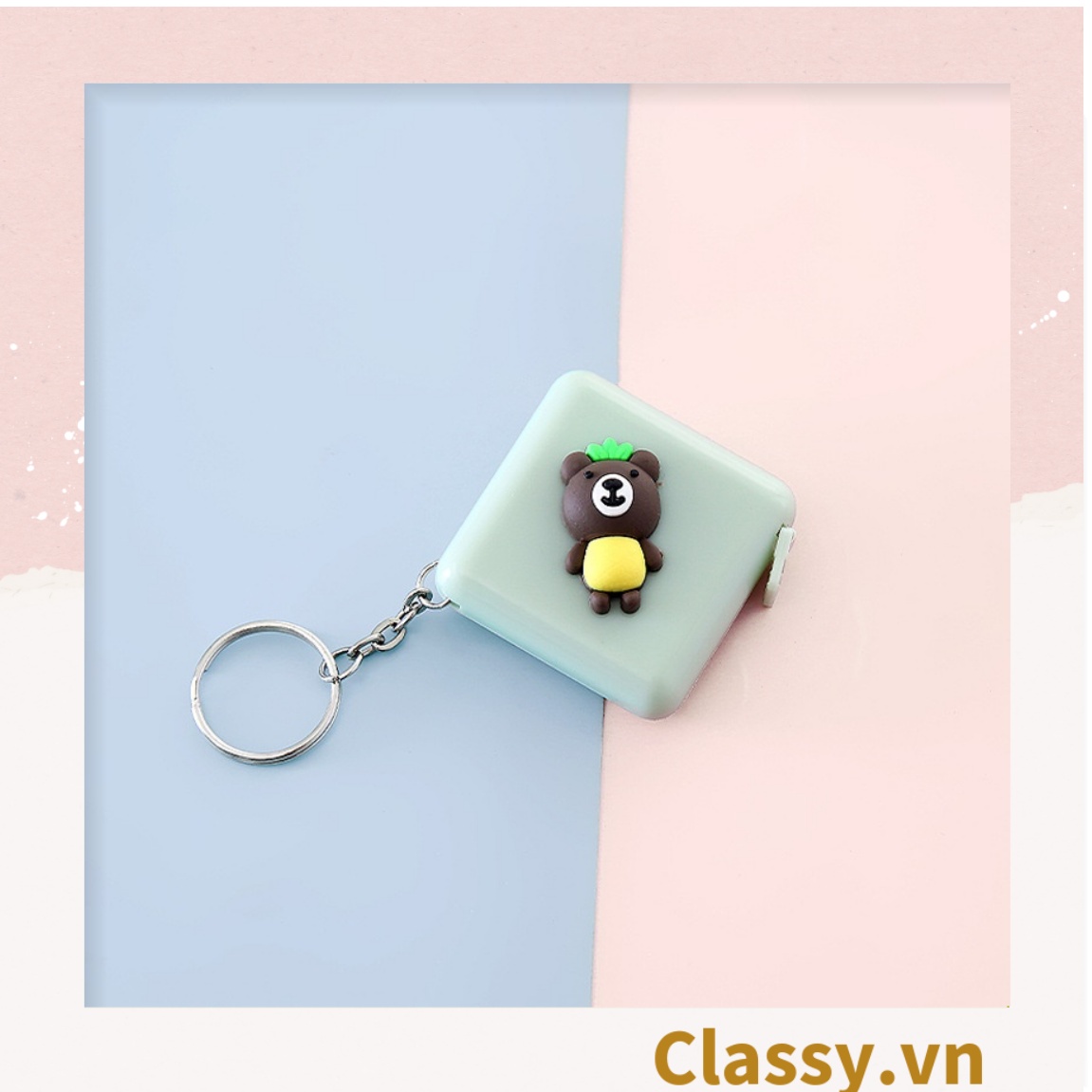 Classy Móc khóa, thước dây hộp nhựa siêu dễ thương PK1553