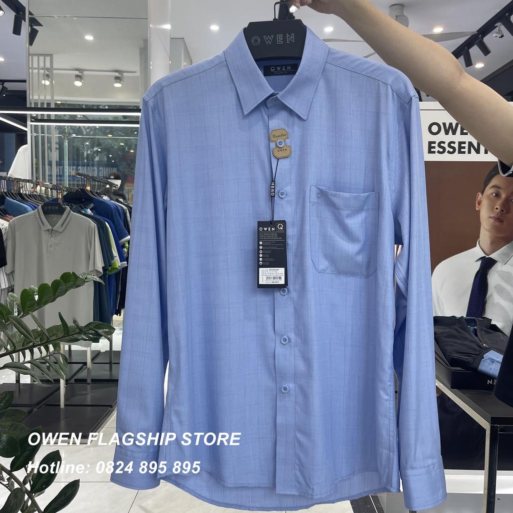 Áo Sơ mi Owen nam dài tay dáng Regular sợi Tre mềm mịn mát Mã AR220918DT