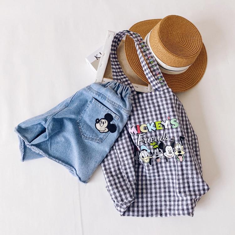 Quần short jean mickey dễ thương cho bé