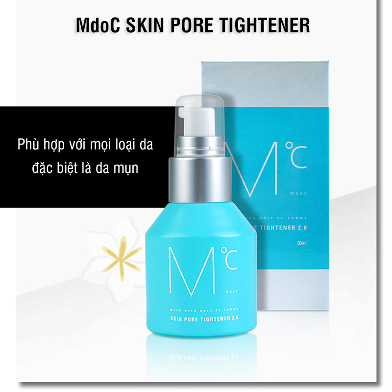 [ Tặng dao cạo râu ] Tinh chất thu gọn lỗ chân lông sạch mụn mịn da MdoC Skin Pore Tightener 2.0 30ml JN-MSR04