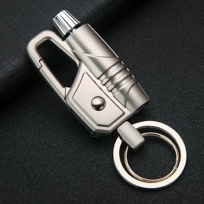 Hộp Quẹt Bật Lửa Diêm Xăng Kiêm Móc Khóa, Hỗ Trợ Đèn Pin BCZ2- 572 Cao Cấp `