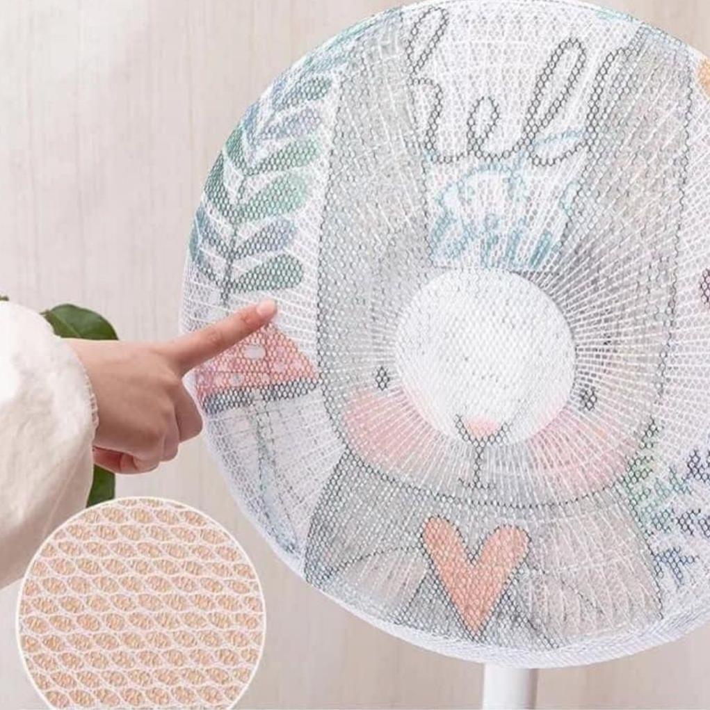 Lưới bọc quạt an toàn - thông minh - chống bụi bẩn - tính thẩm mĩ cao - hình cute