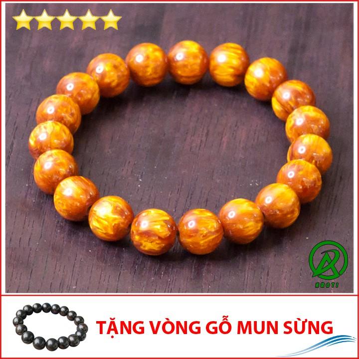 Vòng phong thủy gỗ hải liễu 10 ly - Hợp mệnh Kim - Thủy - Mộc V204-10-kèm Vòng Phong Thủy Gỗ Mun