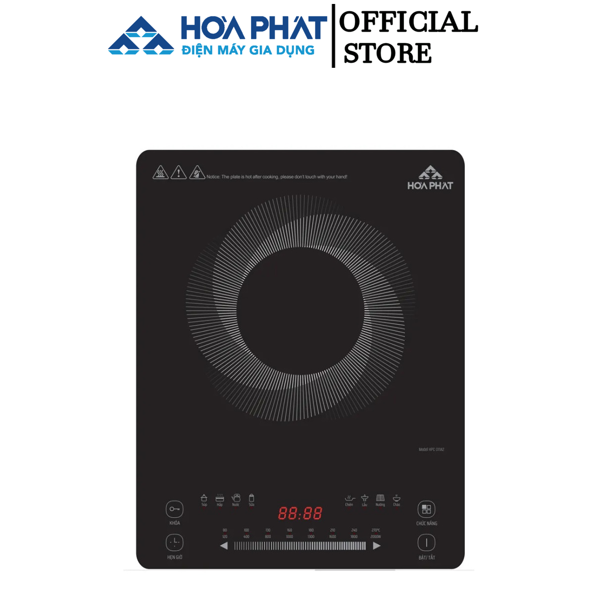 Bếp Từ Đơn Cao Cấp Hòa Phát HPC D11A2 (Made in Thailand) - Hàng Chính Hãng