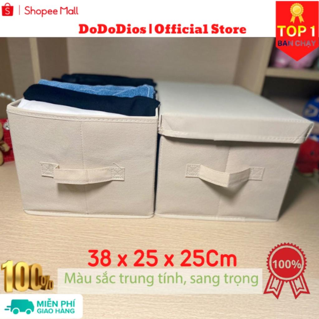 combo 2 hộp vải đựng đồ đa năng 38x25x25cm - chính hãng dododios