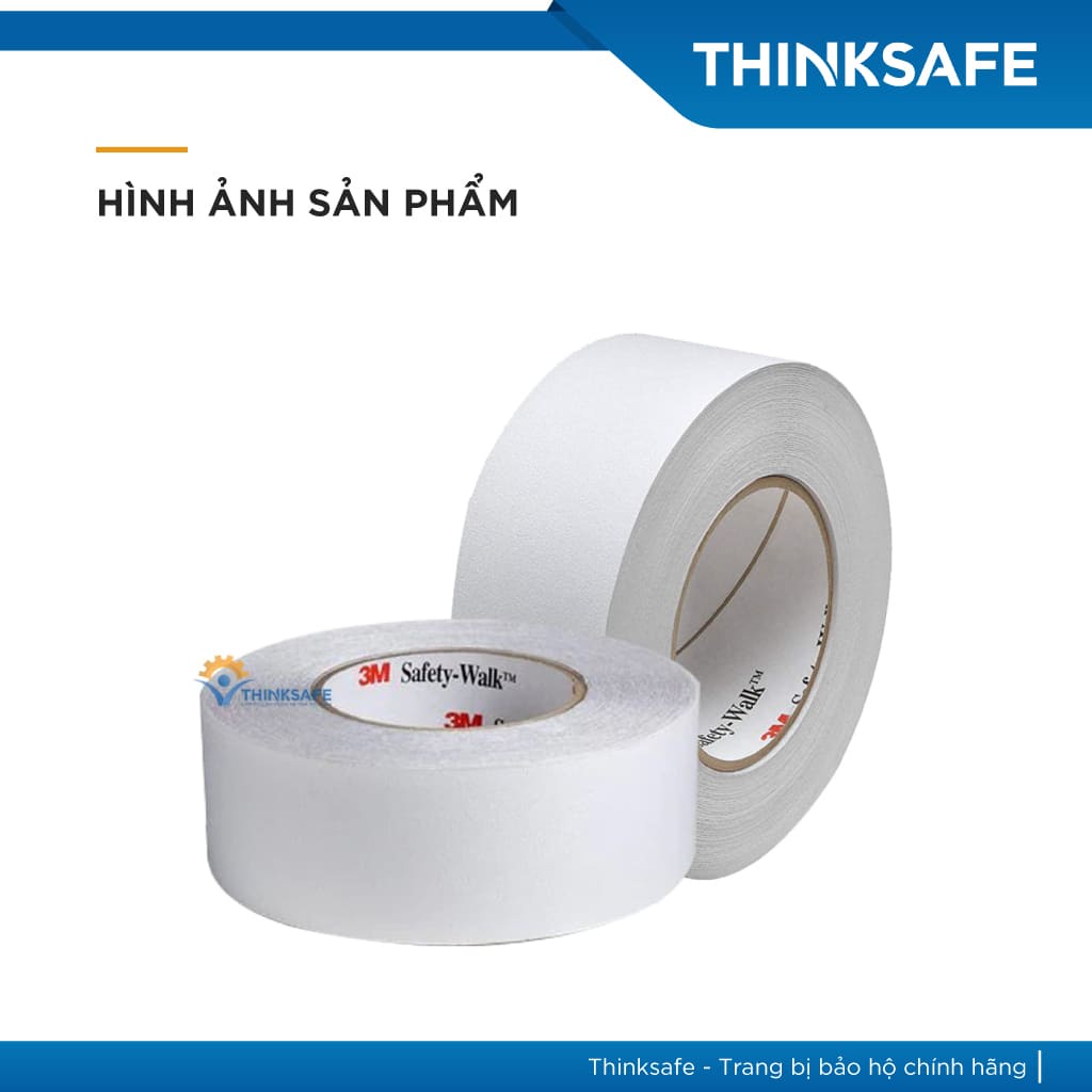 Băng keo chống trượt 3M 220 dán chống trơn trượt cho nhà tắm, bồn tắm, cầu thang, tăng độ nhám chống trơn màu trắng đục