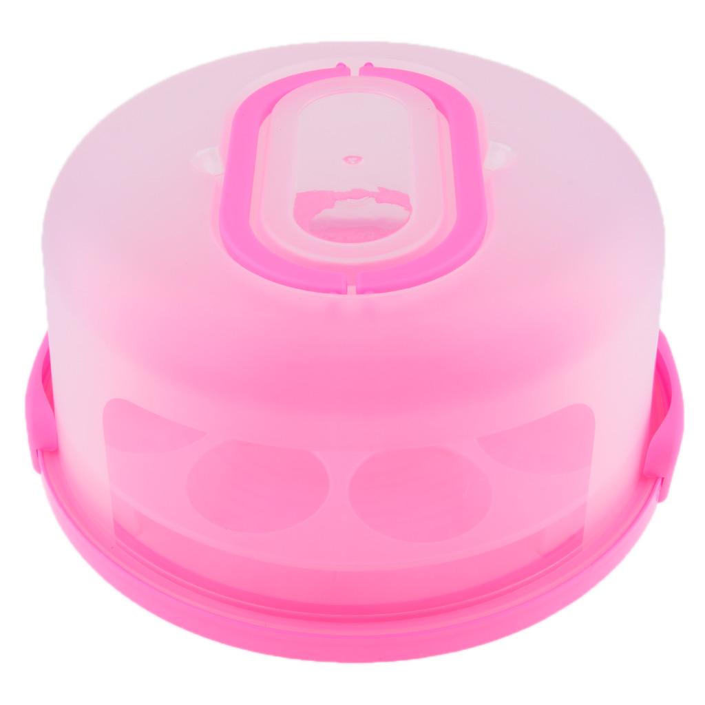 Portable Cake Cupcake Carrier Latching Cake Server Plastic Storage Box Tray