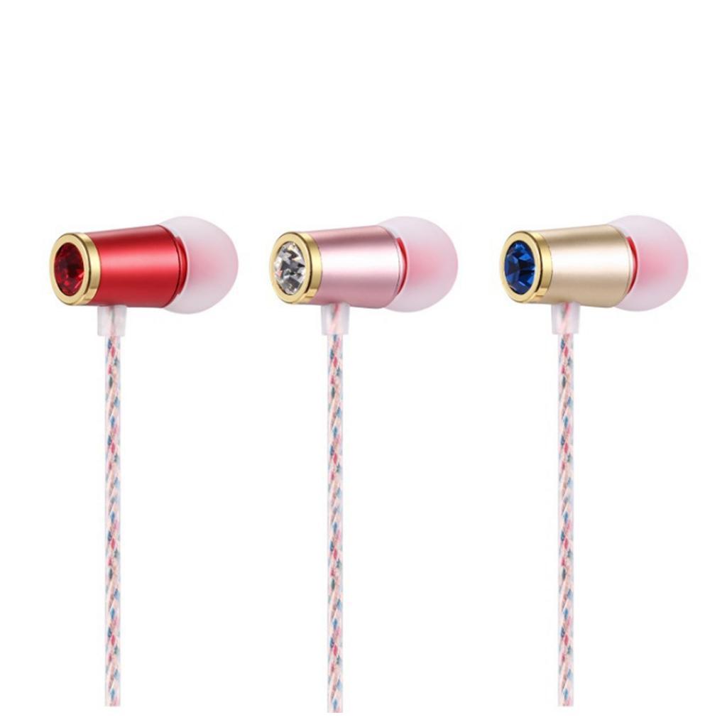 1.2m Wired Earphone In Ear Earbuds Earpiece Metal HiFi Headphones