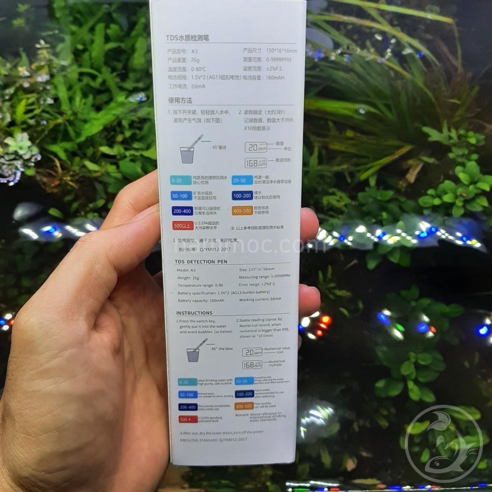 Bút Đo TDS Cao Cấp - Bút Kiểm Tra Độ Sạch Của Nước Uống - Test TDS Bể Cá Thuỷ Sinh