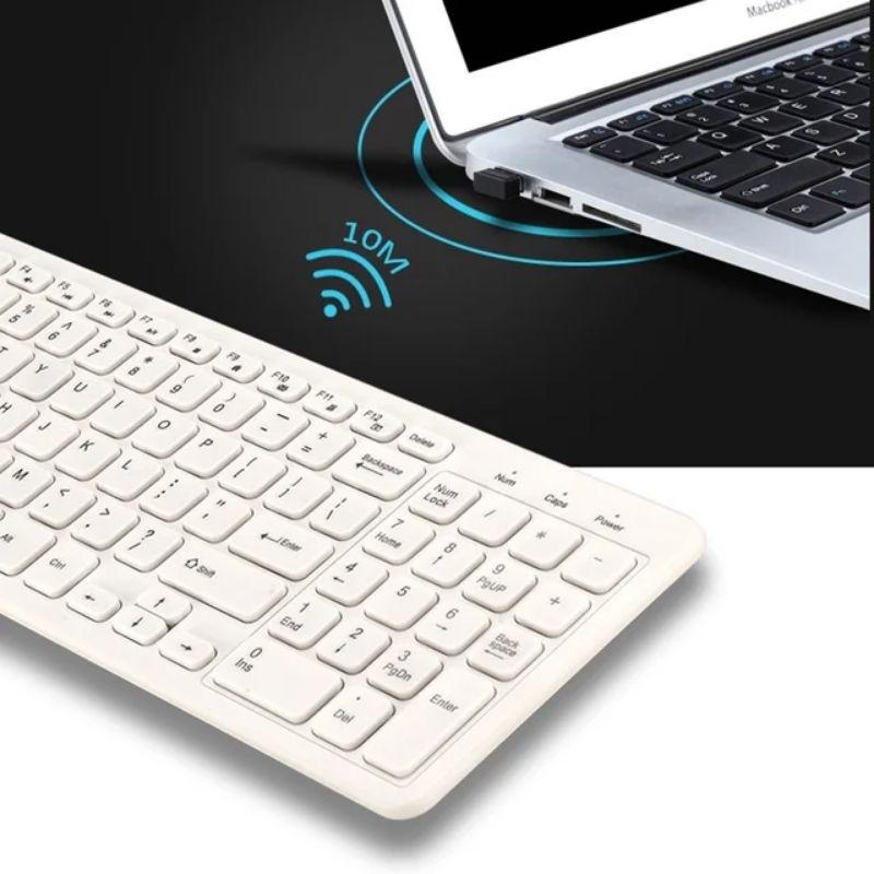 combo bàn phím và chuột  không dây 2.4ghz cho máy tính laptop  - hàng nhập khẩu