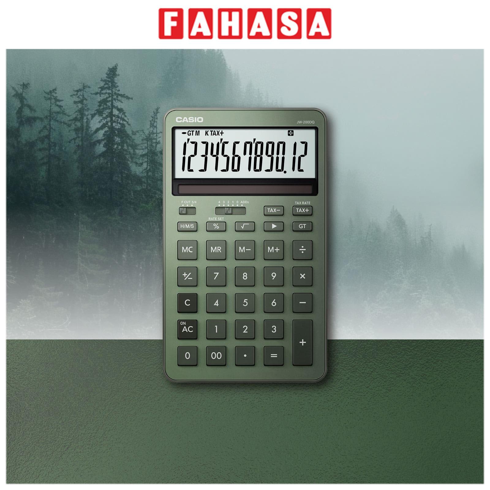 Máy Tính Văn Phòng Casio JW-200DQ-GN-W-DP - Màu Xanh Lá