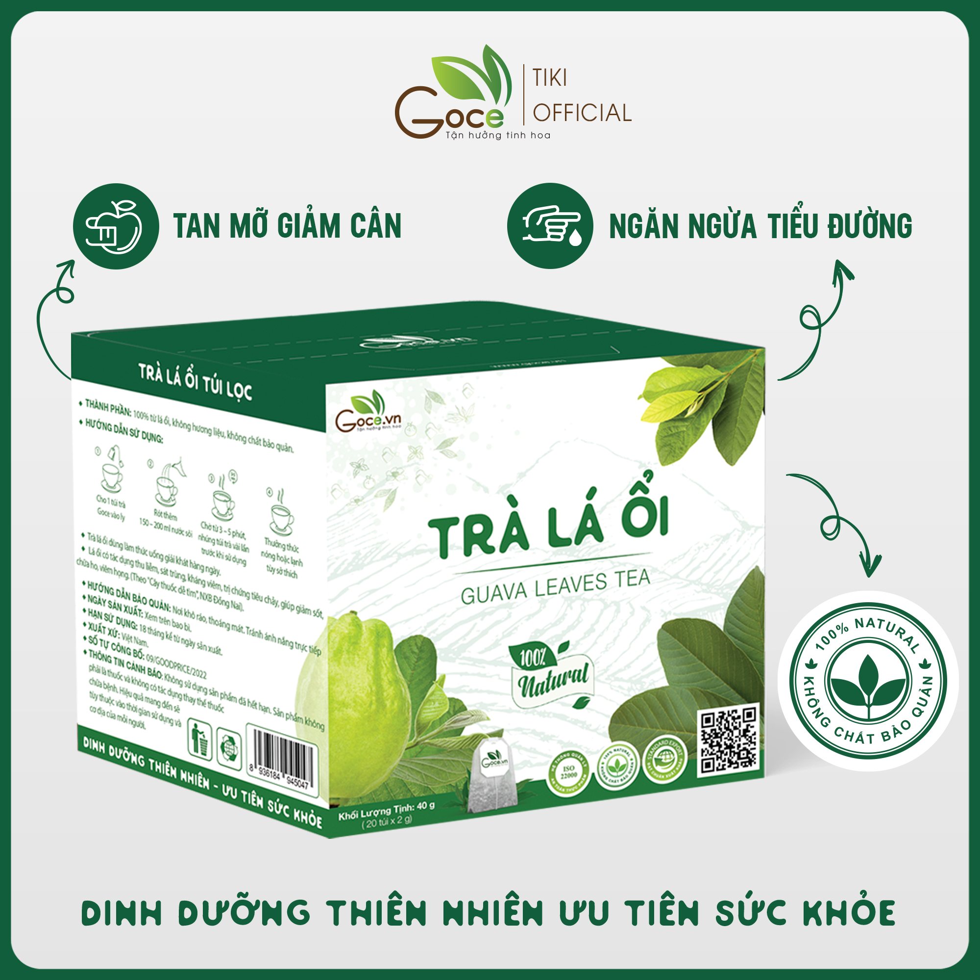 Trà lá ổi túi lọc Goce