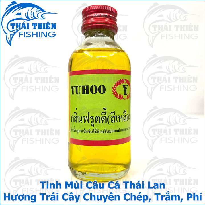 Nước Vàng Câu Cá Yuhoo Thái Lan Chai 58ml  Hương Trái Cây Làm Tăng Vị Mồi,  Kích Thích Cá Ăn Dùng Câu Cá Chép, Trôi, Trắm, Phi