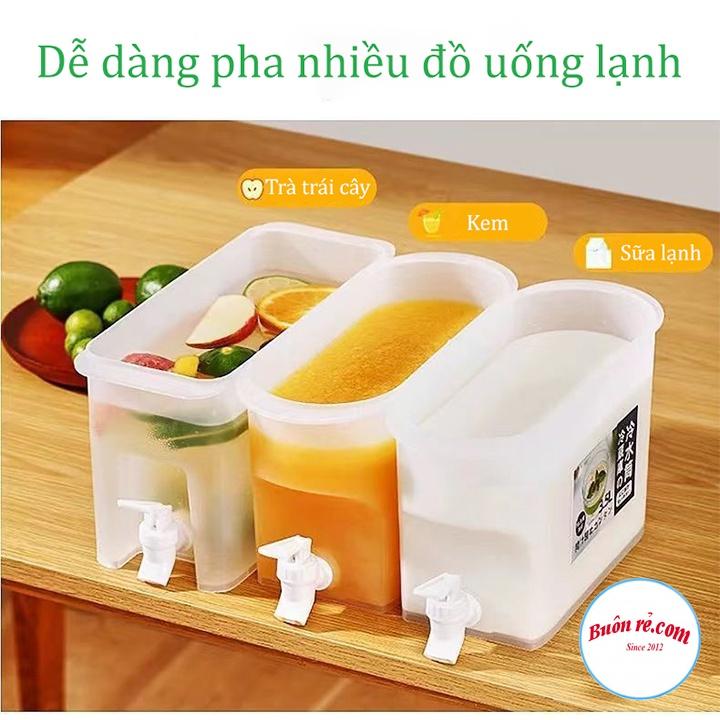 Bình đựng nước 3,5L Việt Nhật - Bình có vòi đựng nước trà, nước trái cây để trong tủ lạnh tiện lợi