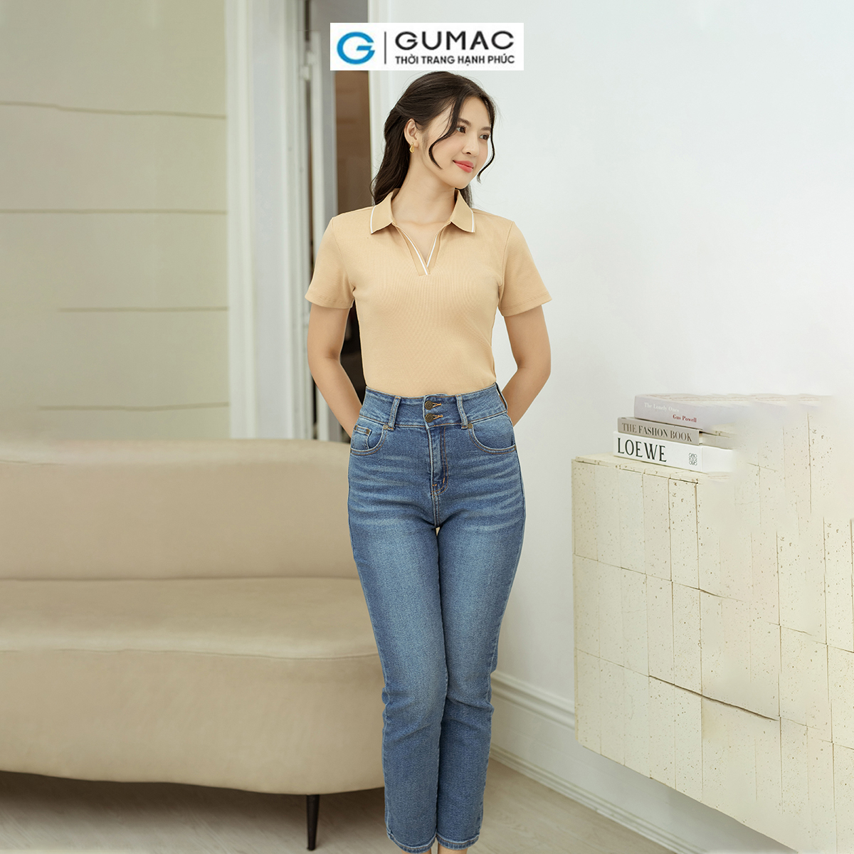 Quần Jeans slim GUMAC QJD08041