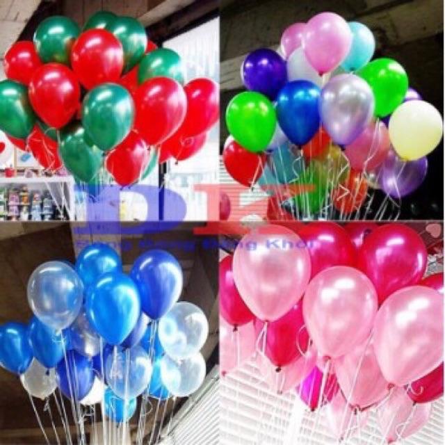 Bong bóng nhũ Thái Lan 10" bịch 25 cái trang trí sinh nhật