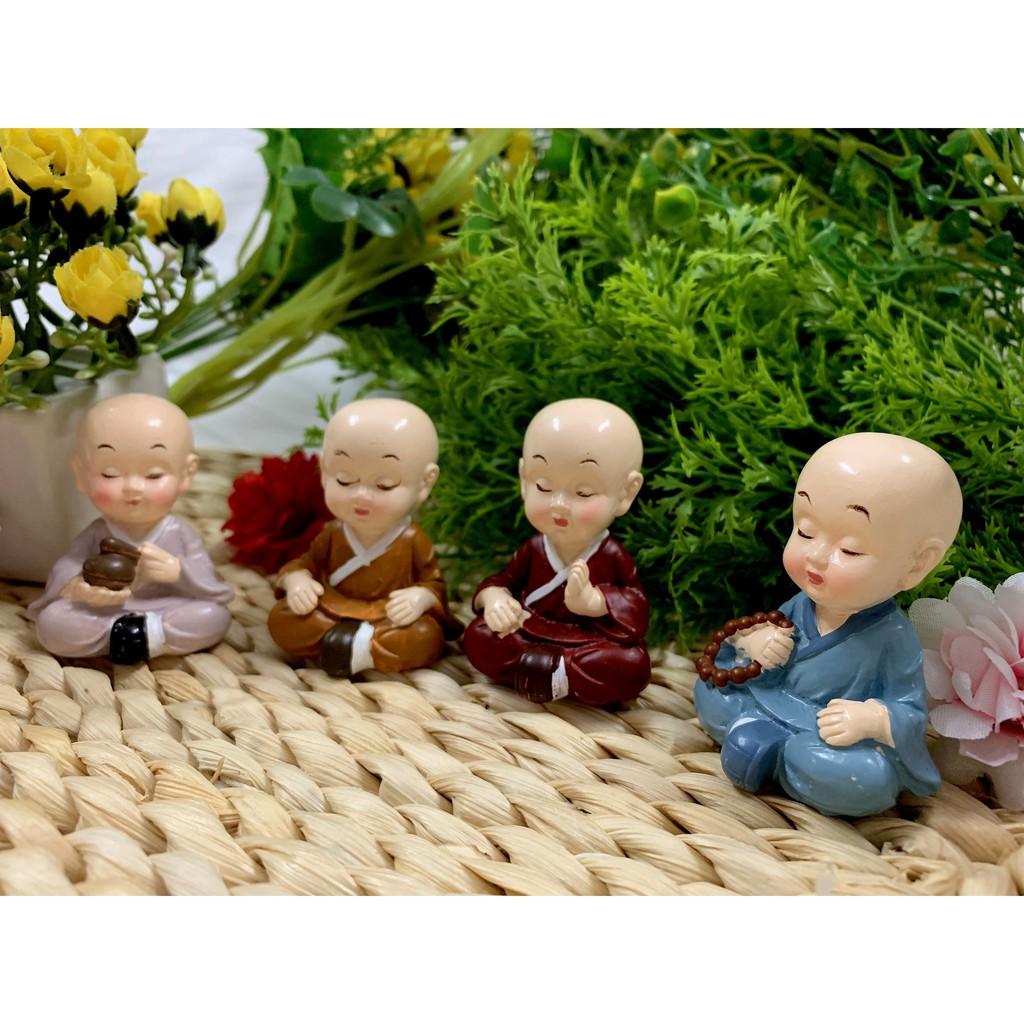 Bộ 4 tượng chú tiểu thiền tịnh tâm