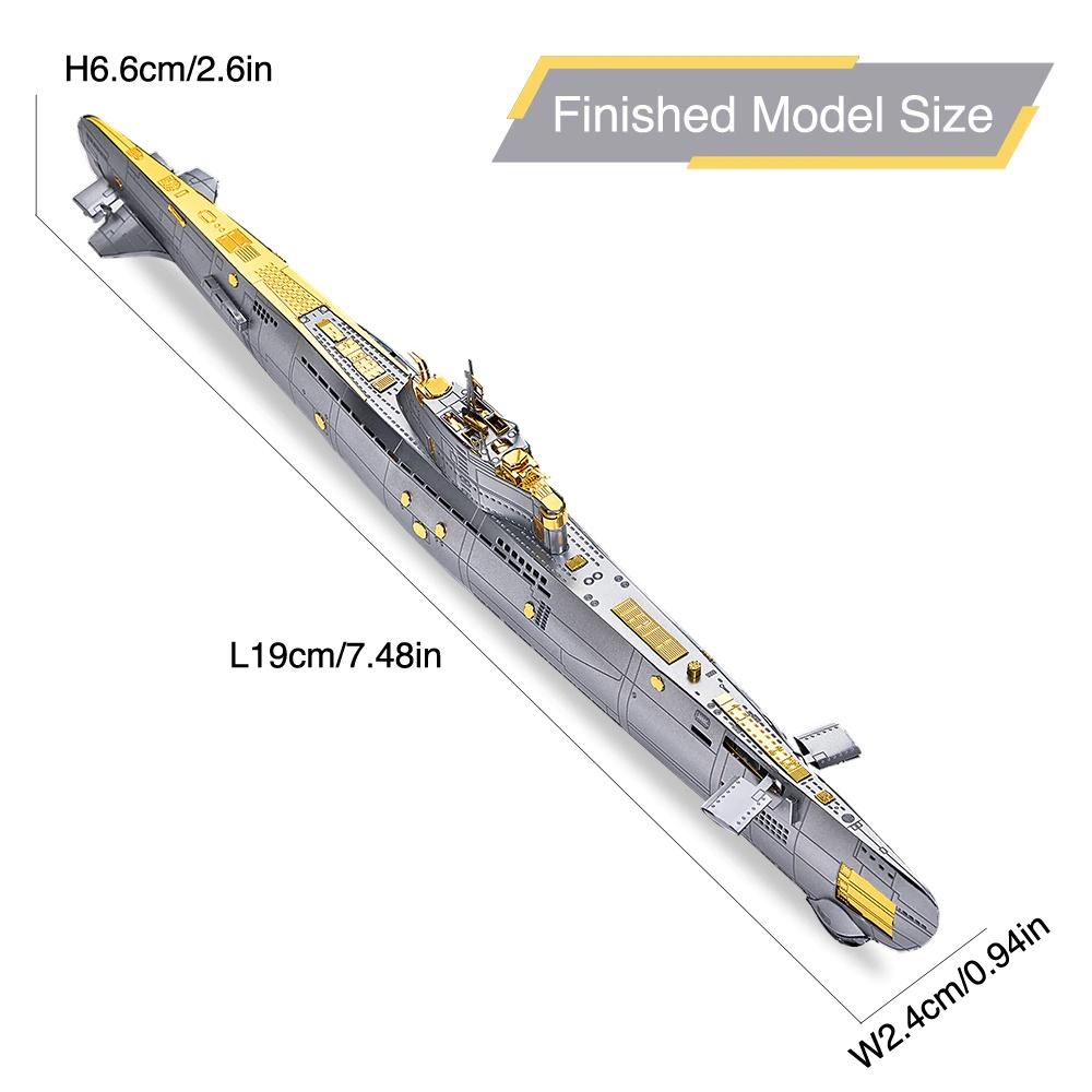 Mô Hình Lắp Ráp 3d Tàu Ngầm U-Boat Klasse XXI - Đức