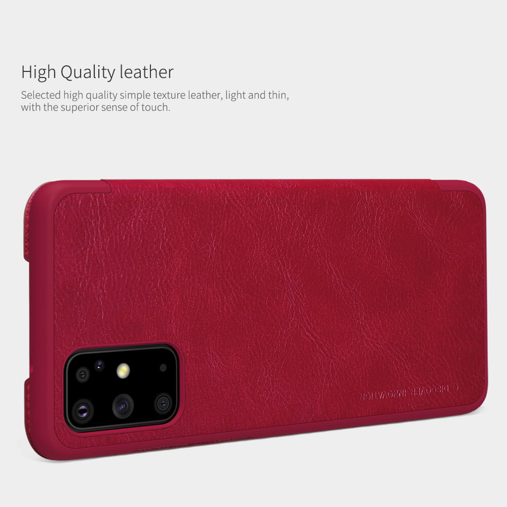 Bao da Leather cho Samsung Galaxy S20 Plus hiệu Nillkin Qin HPK-01 (Chất liệu da cao cấp, có ngăn đựng thẻ, mặt da siêu mềm mịn) - Hàng chính hãng