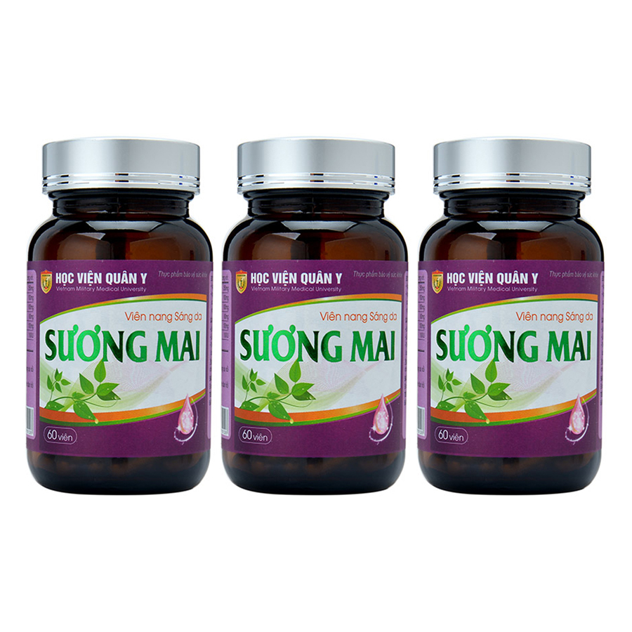 Bộ 3 Hộp Thực Phẩm Chức Năng Viên Nang Sáng Da Sương Mai