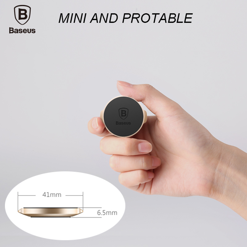 Đế hít điện thoại nam châm đa năng trên oto và mặt phẳng Baseus Small Ears - giá đỡ điện thoại loại dán từ tính trên ô tô xe hơi siêu dính - hàng chính hãng