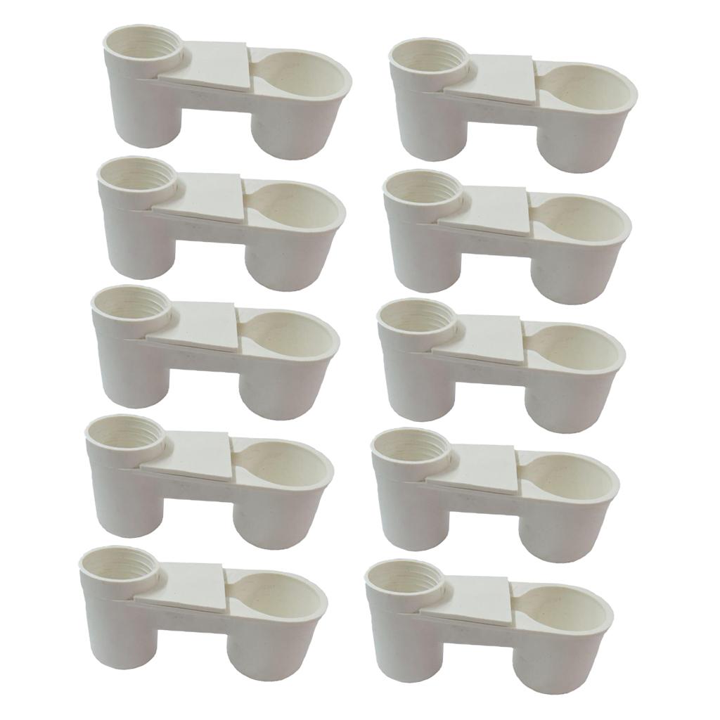 10 x Durable Plastic Water Drinker Cup Birds Feeder Drinking Bowl for Pigeon